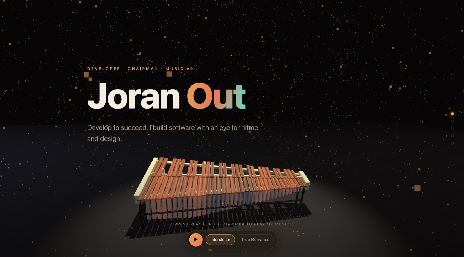 This website, the 3D marimba hero